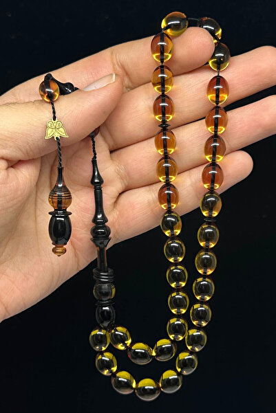 Fabula Silver Специална серия пръстен Имам Огън Кехлибар Молитвени броеници М...