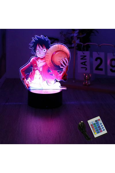 BANDAI Usb Cr16-zorro 35 Actions Figure One Piece Luffy Zoro Anime Figures 3d Lamp Pvc Action Collection Mo