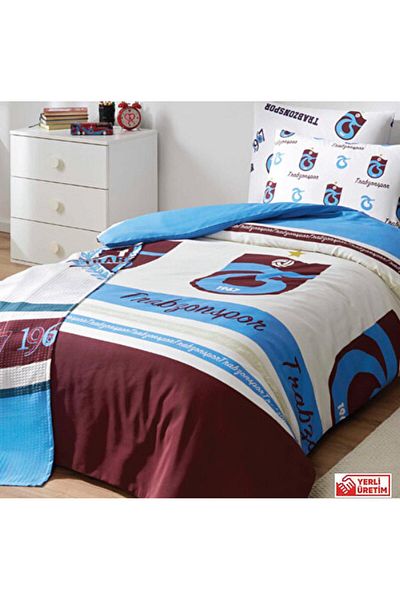 Trabzonspor Licensed Bandrolled Single Duvet Cover Set – Black Sea Storm New Season