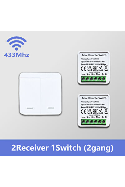 Choice 2 جهاز استقبال 1 مفتاح RF 433 ميجا هرتز مفتاح ذكي صغير DIY لاسلكي للتحكم عن بعد ومرحل الإضاءة 1/2/