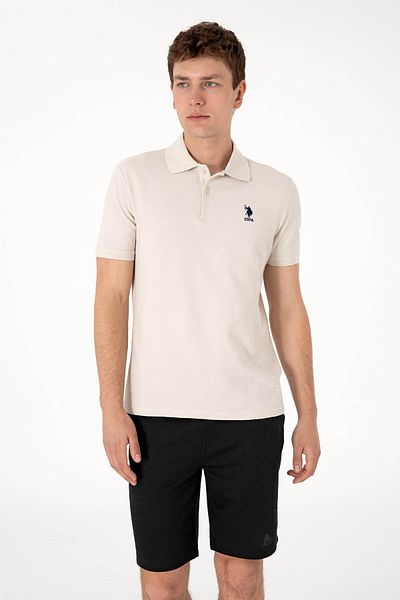 U.S. Polo Assn. Ανδρικό μπλουζάκι με γιακά πόλο Tase Stone 2106339