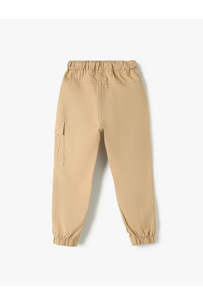 Koton Kalhoty Jogger Kalhoty Kapesní Kravata V pase Elastická Bavlna