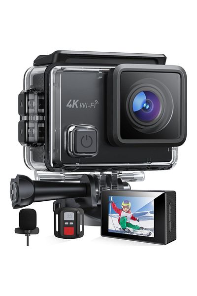 Velixo Wifi Sports Camera Sf230, 4k30fps, 20mp, 2" Lcd, 170° Adjustable,eis,40m Waterproof, Mic,2 Batteries