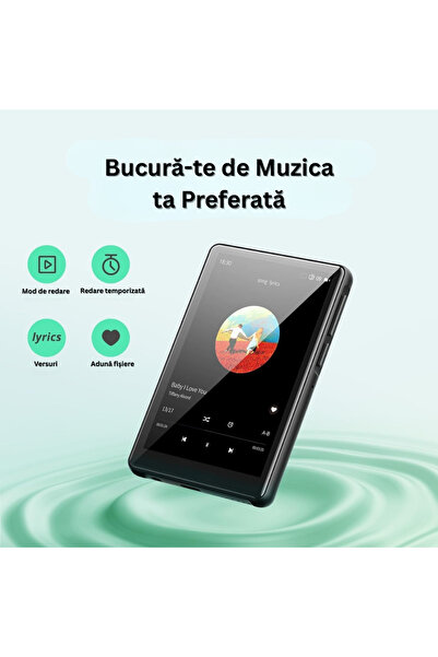 Velixo Player MP3/MP4, ecran tactil de 4", 80 GB + 128 GB, Bluetooth 5.0, HiFi, FM, carte electronică, înregistrator, USB-C