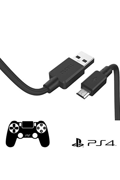 TECNO Ps4 Joistick Şarj Kablosu Micro Siyah