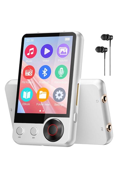 Velixo Mp3 Player With Touchscreen, 2.4", Bluetooth 5.3, 128gb, Hifi, Fm Radio, E-book, Recorder