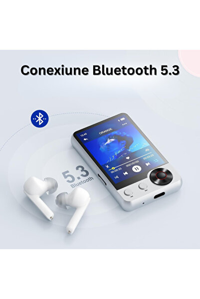 Velixo MP3 Player with Touchscreen, 2.4", Bluetooth 5.3, 128GB, HiFi, FM Radio, E-book, Recorder