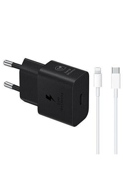 Samsung T2510N İphone Lightning Şarj Aleti Siyah 3m Type-C to Lightning Kablo