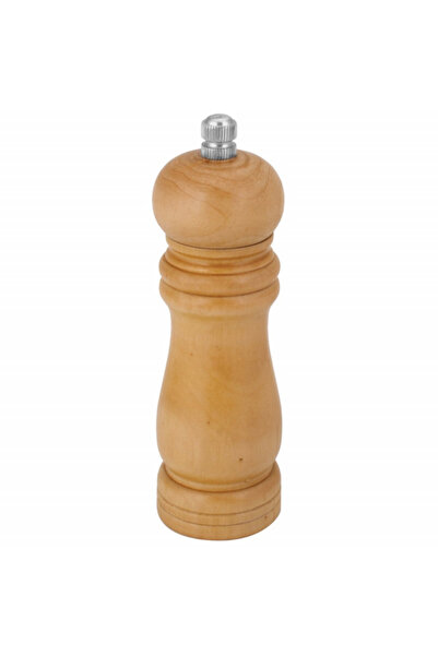 PUFO manual pepper and spice grinder made of wood, 15 cm, brown
