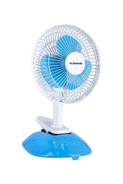 Olsenmark مروحة طاولة ومشبك 2 في 1 - سرعتان، رأس مائل، تشغيل هادئ، شبكة أمان، خفيفة الوزن