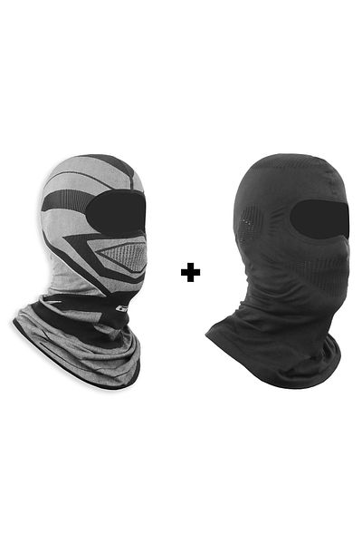 GP KOMPOZİT Gp Kompozit Biker Balaklava Mask Set (1 Piece Summer + 1 Piece Winter)