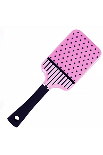 PUFO Square hairbrush, pink with black dots, Pufo, 26 cm