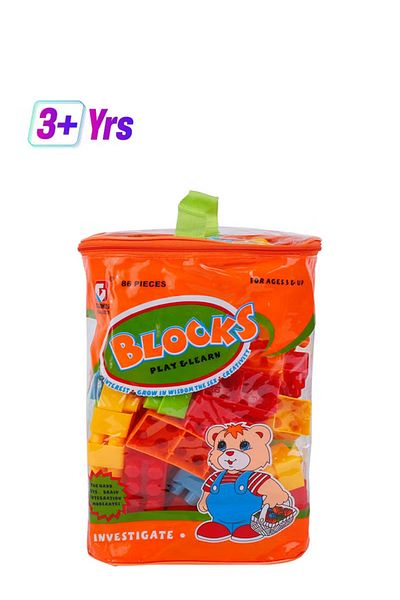 Generic 86-Piece Building Blocks Set With Tote Bags For Storage Durable And Portable 86