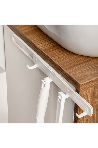 Viyogo Suport autoadeviz pentru ustensile bucatarie, retractabil, 4 carlige, ...