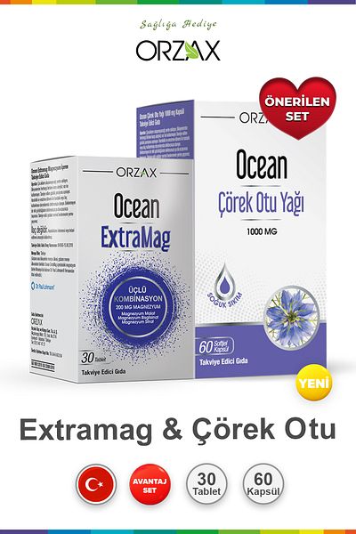 Ocean Extramag 30 Tablets & Ocean Black Cumin Oil 60 Capsules