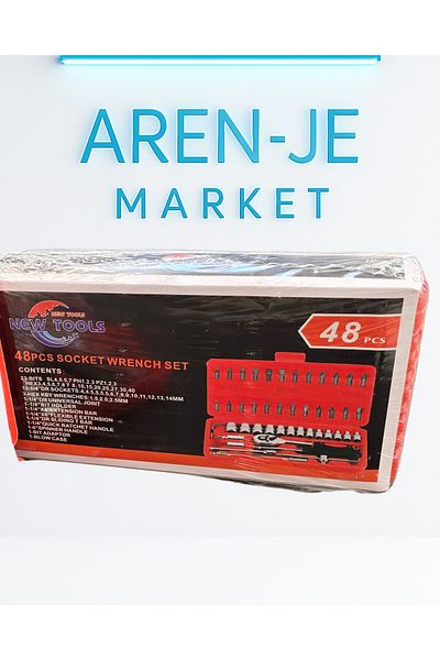 aren je Aren-Je New Tools 48 Piece Socket Screwdriver Bit Set – Ratcheting Sleeve & Ended Socket Wrench Set