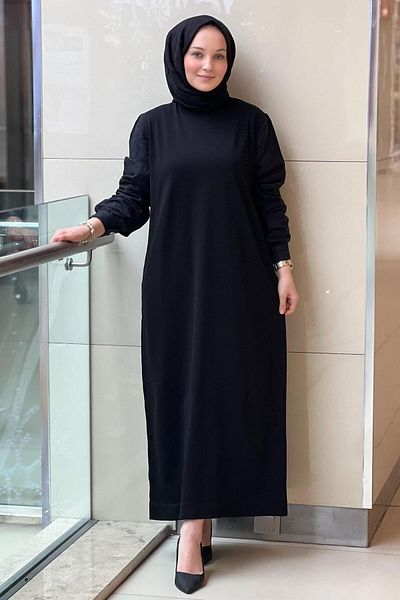Nuss Sleeves Vegan Silk Mercerized Dress