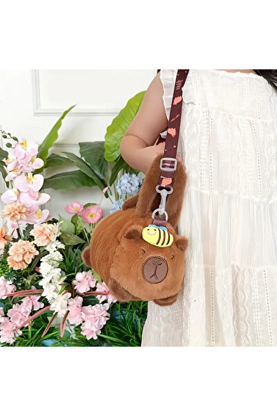 LRS STORE Süper Sevimli Kapibara Peluş Figür Çanta 28 Cm Yumoş Capybara Çantası