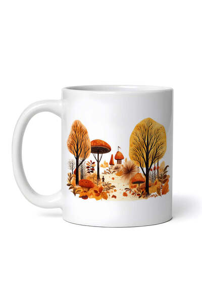 OEM Εξατομικευμένη λευκή κούπα, Φθινοπωρινό Τοπίο, INOVATIX®. 330ml