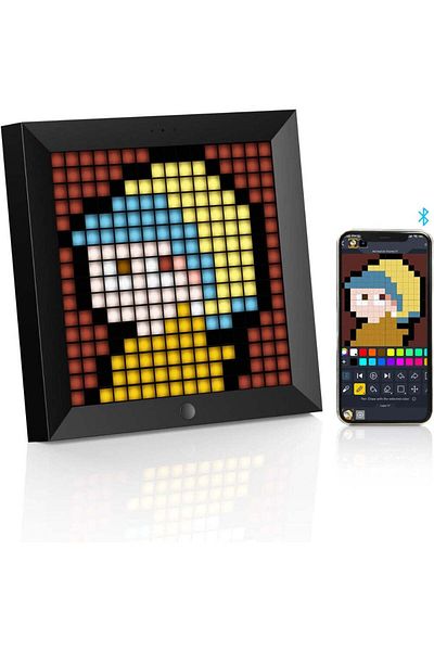 Velixo Pixel Art Digital Photo Frame, Wifi, 7.18 Inch, 16 X 16 Pixels, 256 Rgb,notifications,clock,calendar