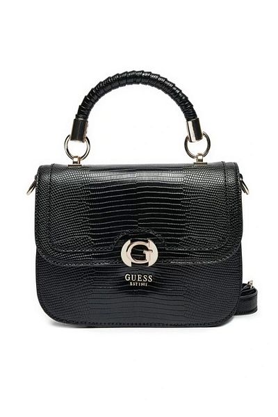 Guess Orlına Top Handle Flap Women's Black Handbag Hwkg9531200-Bla