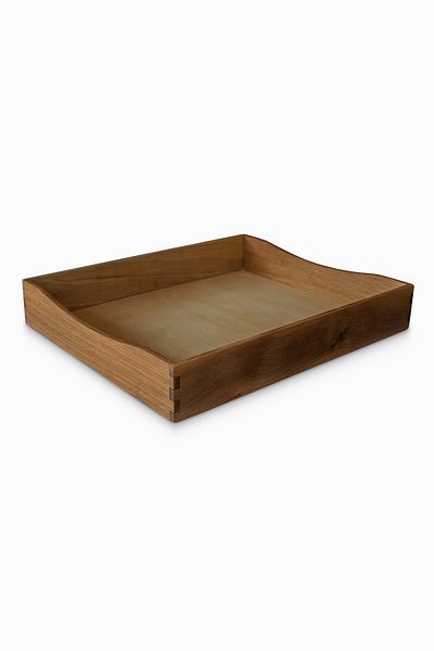 Woodsaka Magazine and Document Box - Walnut & Birch Plywood Base - 34cm X 28cm X 5cm