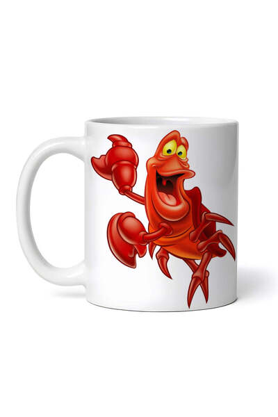 OEM Cană albă personalizată, Mica Sirenă și Homarul Fericit, INOVATIX®. 330ml