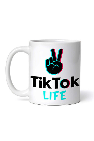 OEM Εξατομικευμένη Λευκή Κούπα, Tik Tok Life, Inovatix®. 330ml