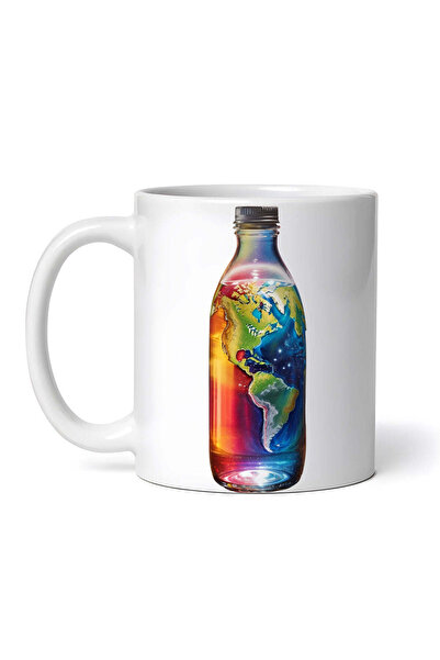 OEM Cană albă personalizată, Toată lumea într-o sticlă, INOVATIX®. 330ml