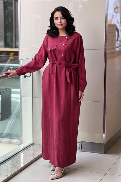 Nuss Four Button Dress with Pocket Flaps