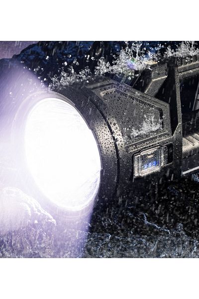 MACON مصباح يدوي LED قابل لإعادة الشحن XHP70 متعدد الوظائف 7 في 1، مصباح يدوي طويل المدى