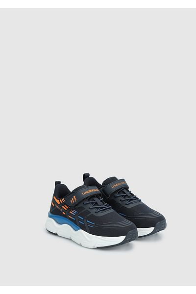 lumberjack Karlsen Marineblauer Leder-Sneaker für Jungen