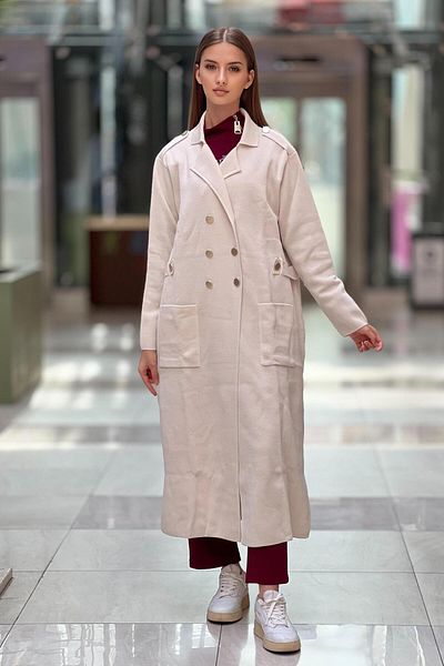 Ghisa Blazer Form Pocket Knitwear Top Coat