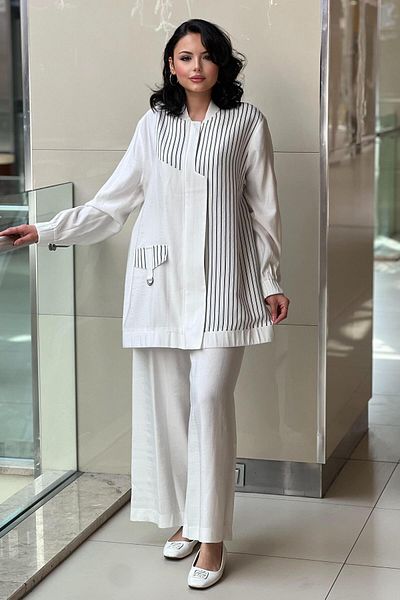 Nuss Strip Jacket Set
