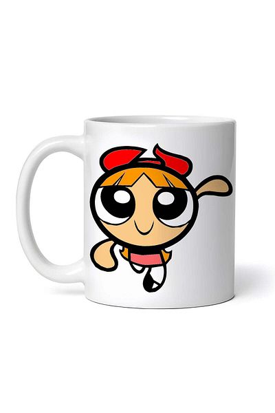 OEM Cană albă personalizată, Fetițele Powerpuff Blossom, INOVATIX®. 330 ml