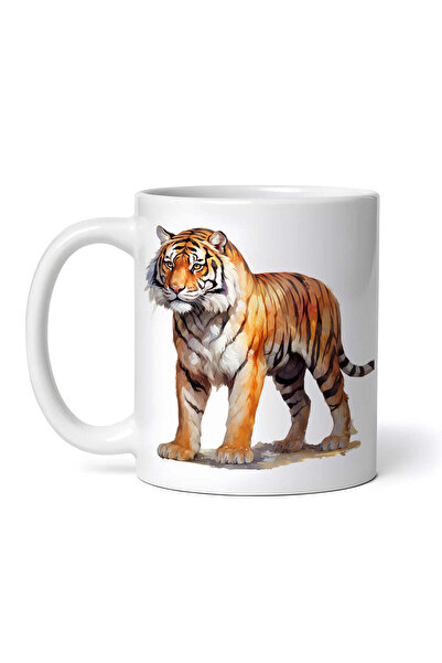 OEM Εξατομικευμένη λευκή κούπα, Bored Tiger, INOVATIX®. 330ml