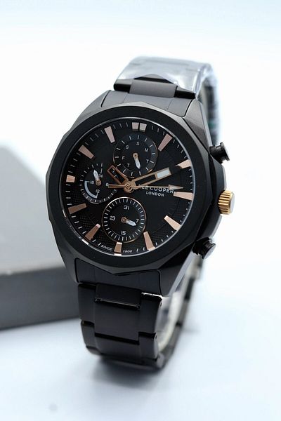 Lee Cooper Black Steel Cord Men's Wrist Watch Asw123-I1874Lc