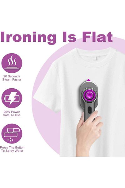 Velixo Portable Iron 26w, Wet/dry Use, 90° Rotation, 20s Heat-up, 60ml Tank, Travel Friendly, Soleplate