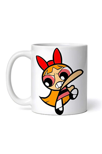 OEM Cană albă personalizată, Fetițele Powerpuff Blossom edgy, INOVATIX®. 330 ml