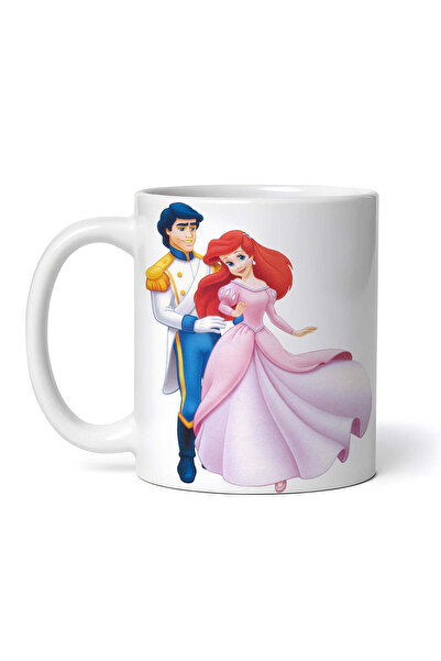 OEM Cană albă personalizată, Mica Sirenă, Ariel și Prințul, INOVATIX®. 330ml