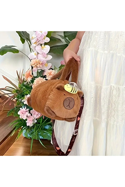 LRS STORE Süper Sevimli Kapibara Peluş Figür Çanta 28 Cm Yumoş Capybara Çantası