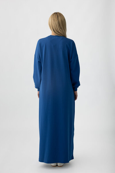 Suede Style 5612 - 2 Жіноче плаття з коміром з двома нитками