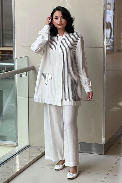 Nuss Strip Jacket Set