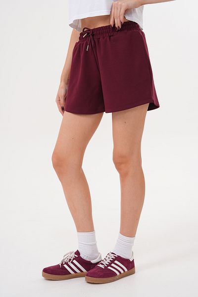 GENIUS STORE شورت نسائي مشروط بخصر مطاطي وجيوب شورت MODAL-SHORTS