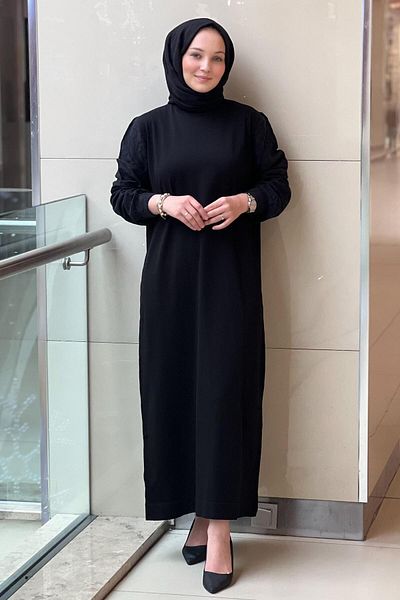 Nuss Sleeves Vegan Silk Mercerized Dress