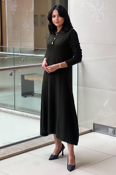 Nuss Mercerized Bell Dress with Knitting Technique