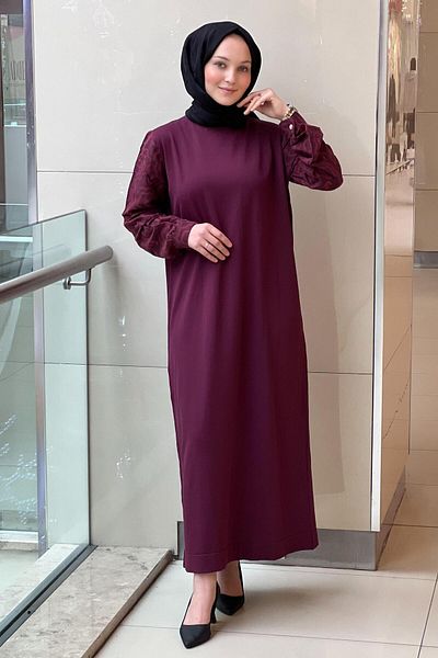 Nuss Sleeves Vegan Silk Mercerized Dress