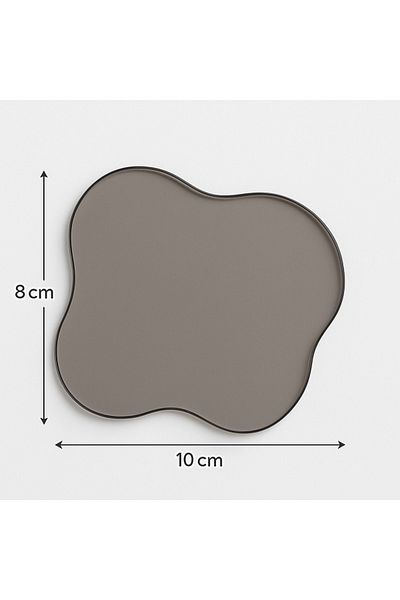 Pleksi Marketi 4-Piece Modern Smoked Plexiglass Coasters
