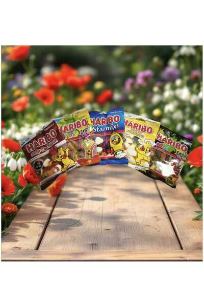 Haribo Değişik Tatlar Sepeti Karma Koli (Miami-Starmix-Sahanda Yumurta-Kalp Yüzük-Ekşi Mix ) Jelibon