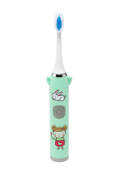 ABYZ Electric Toothbrush For Children With 2 Heads, Usb Charging, Green Color